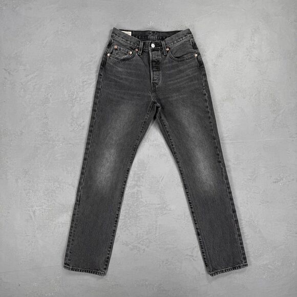 Levi's Premium 501 Faded Black Denim Jeans Women's 27 x 32 - Picture 1 of 8